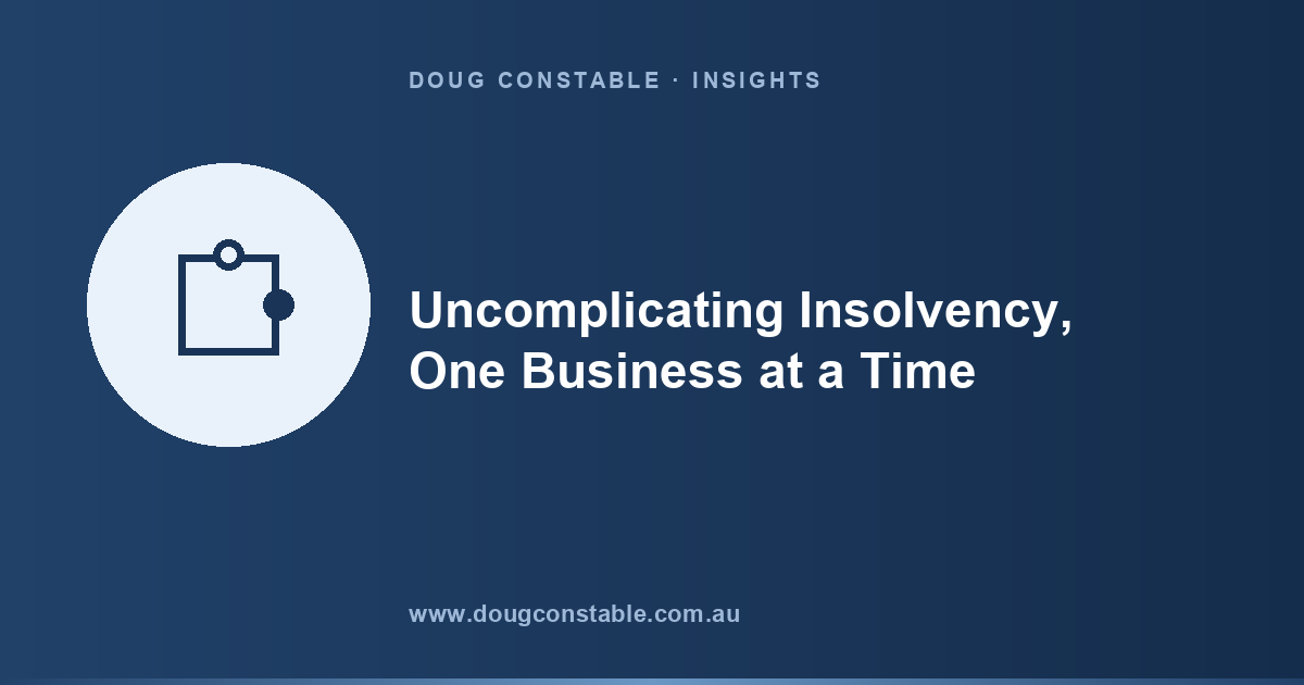 Uncomplicating Insolvency, One Business at a Time